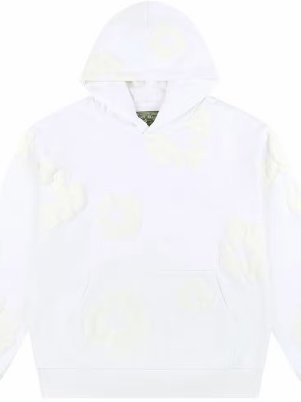 Denim Tear White Monochrome Cotton Wreath Hoodie